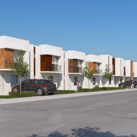 Render arquitectónico 3D fachada casa habitación en Torreón Coahuila ...